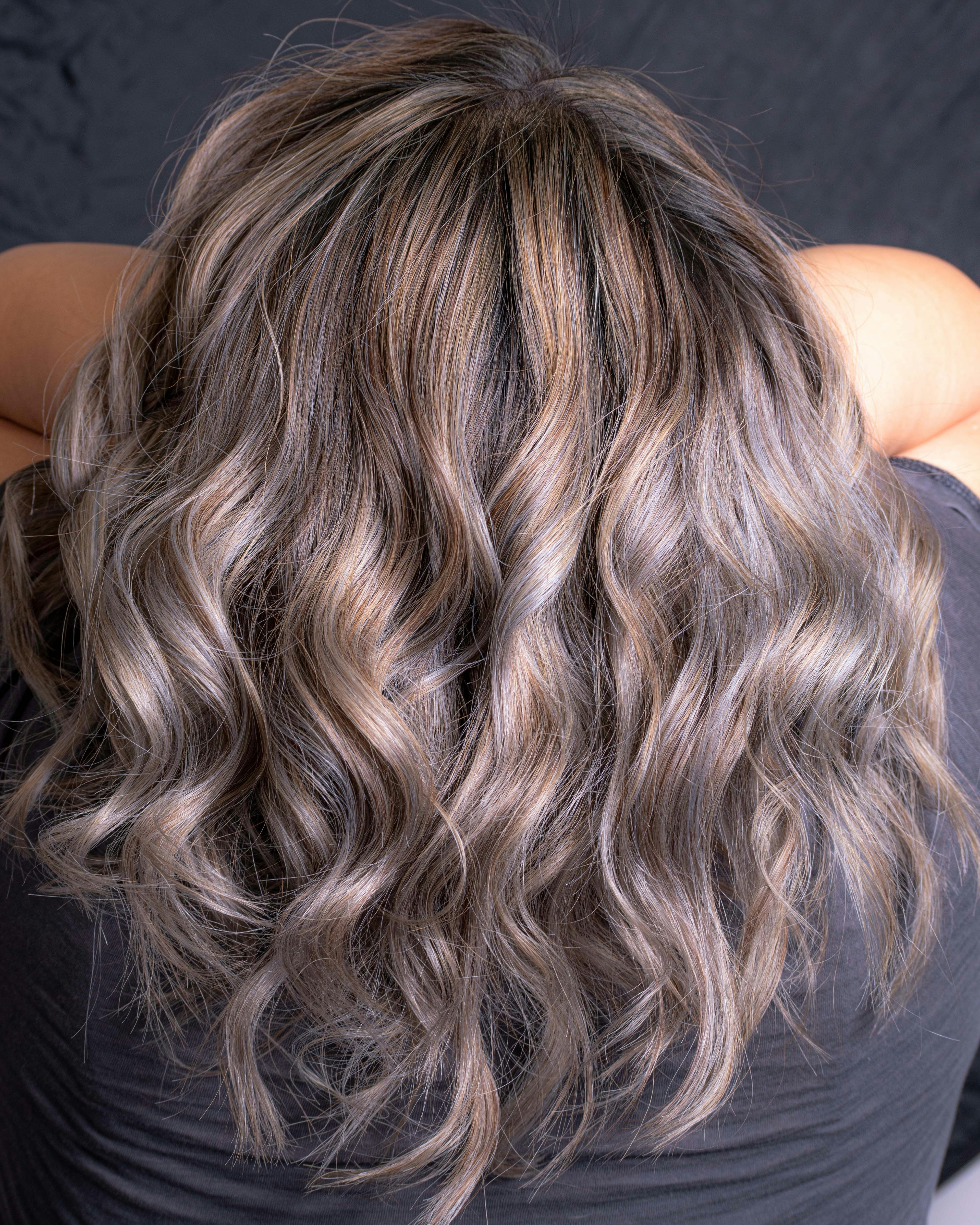 Wavy hair styling